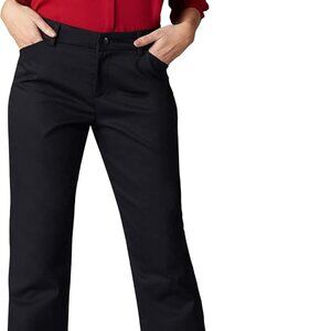 Lee Relaxed Fit Straight Leg Mid Rise Pant - Black - Black